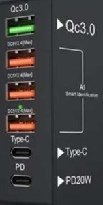 differents ports usb chargeurs