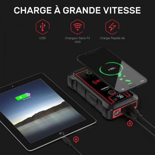 YABER Booster YR800 avec chargeur sans fil