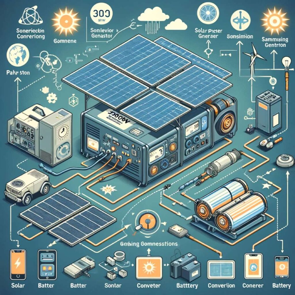 infographie groupe electrogene solaire