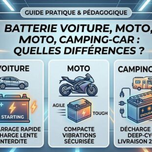 Batterie voiture, moto, camping-car : quelles différences ?
